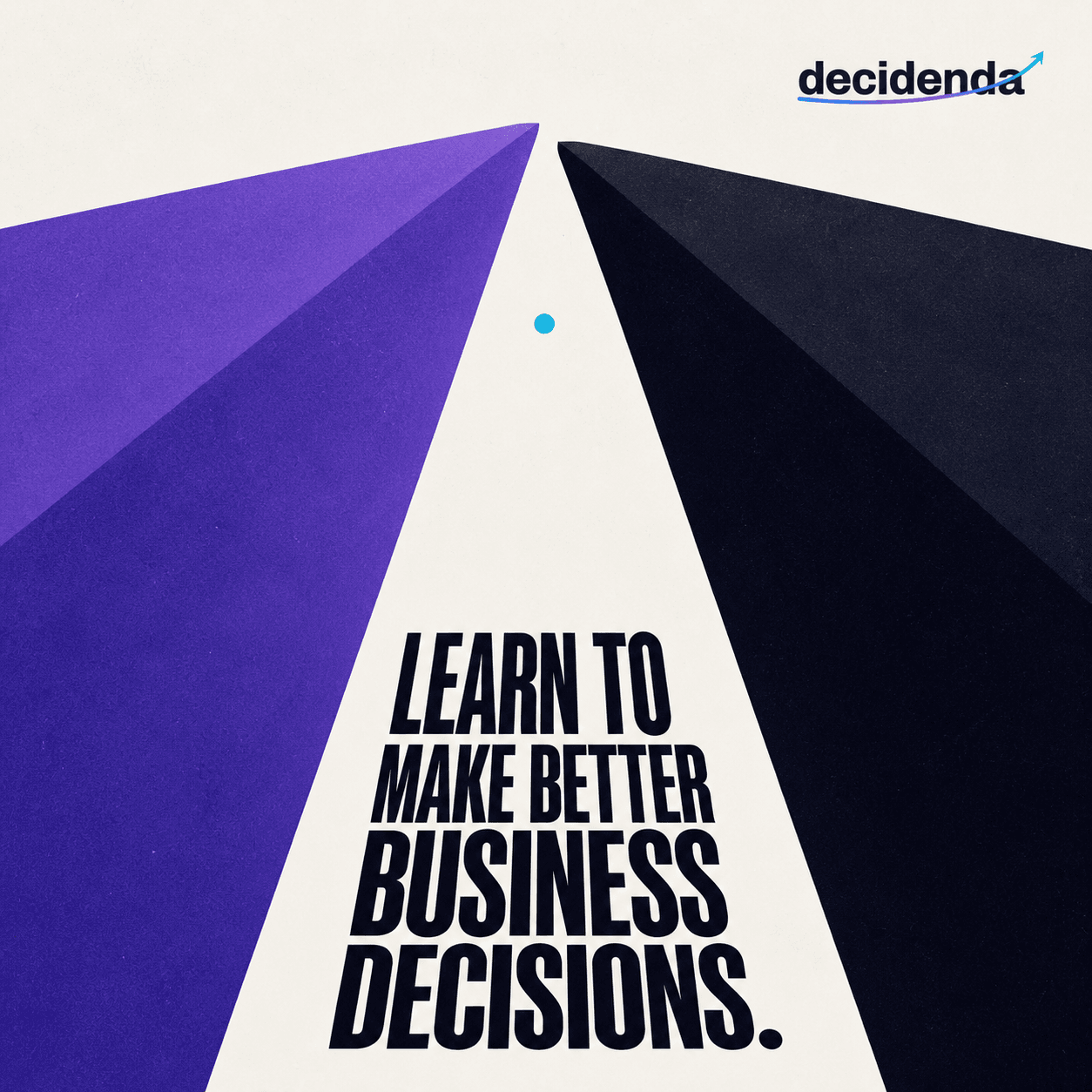 Two perspective monoliths rising toward one decision point